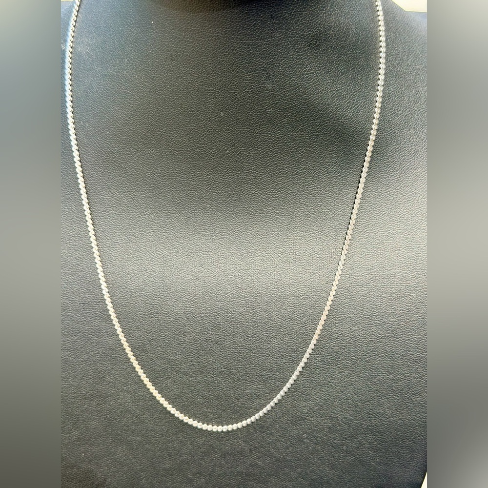 Sterling Silver Serpentine Chain Necklace 18”
